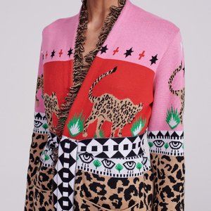 New Hayley Menzies Leopardess Duster, Size S